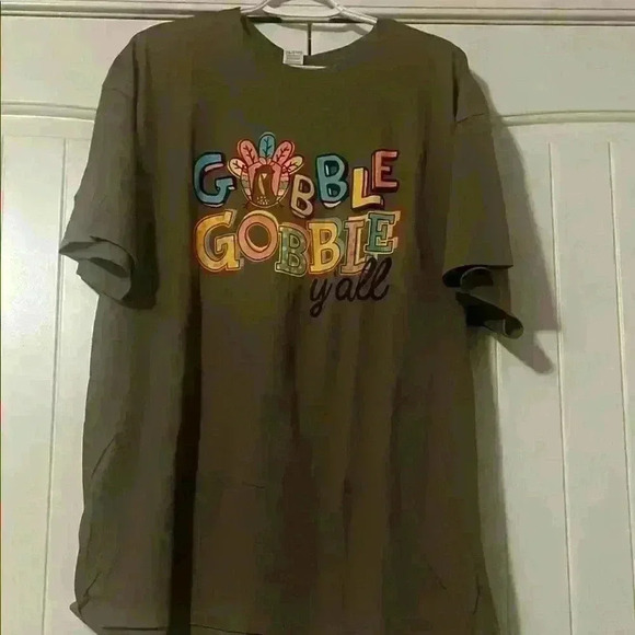 Tan Crew Neck Short Sleeve T-Shirt - Picture 1 of 3
